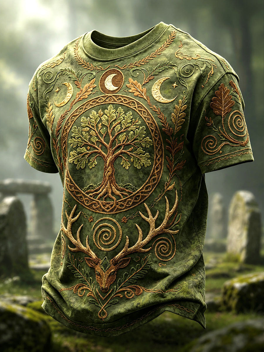 Men's Celtic Print Casual T-shirt