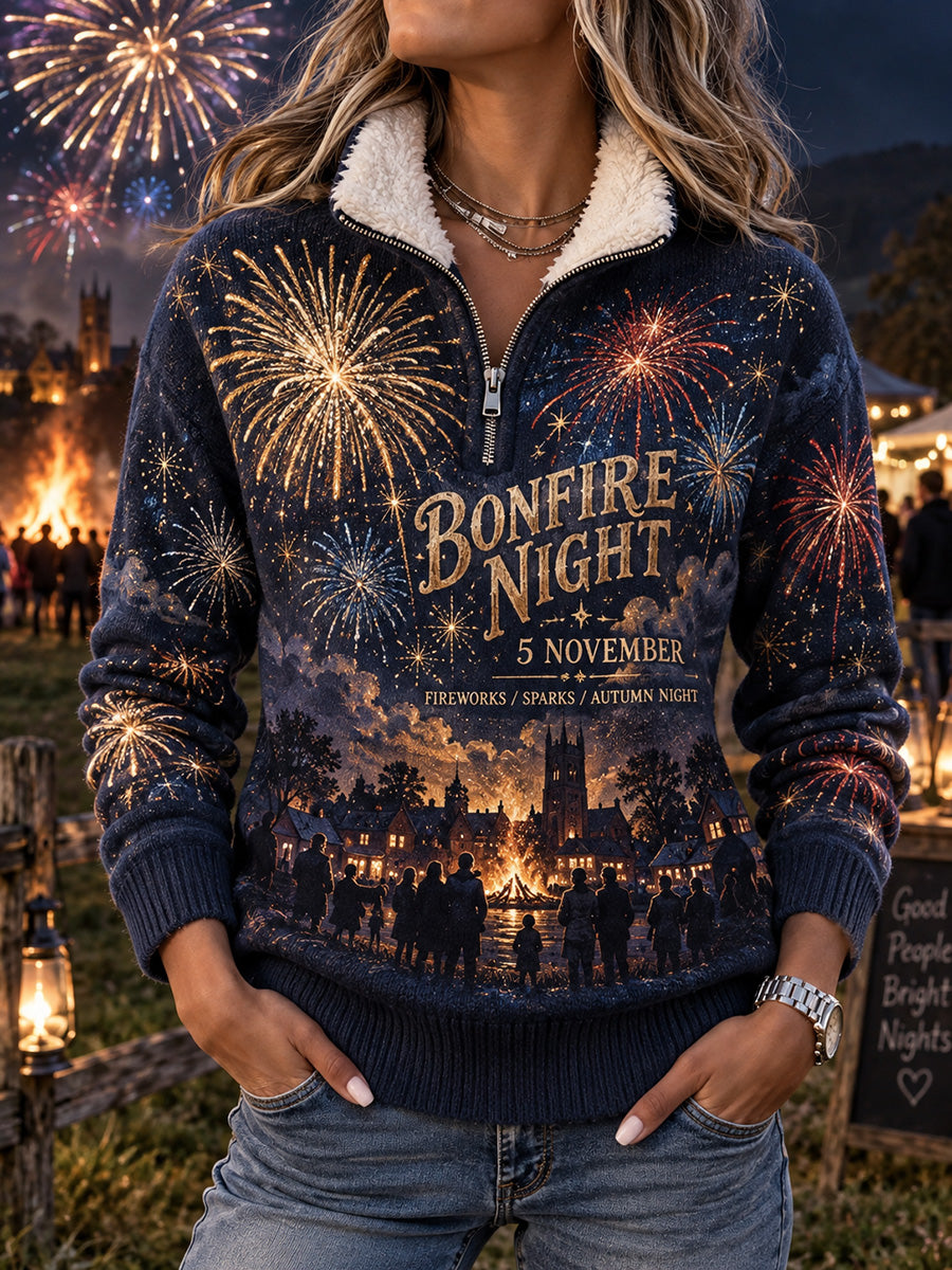 Women's British Bonfire Night Printed Top