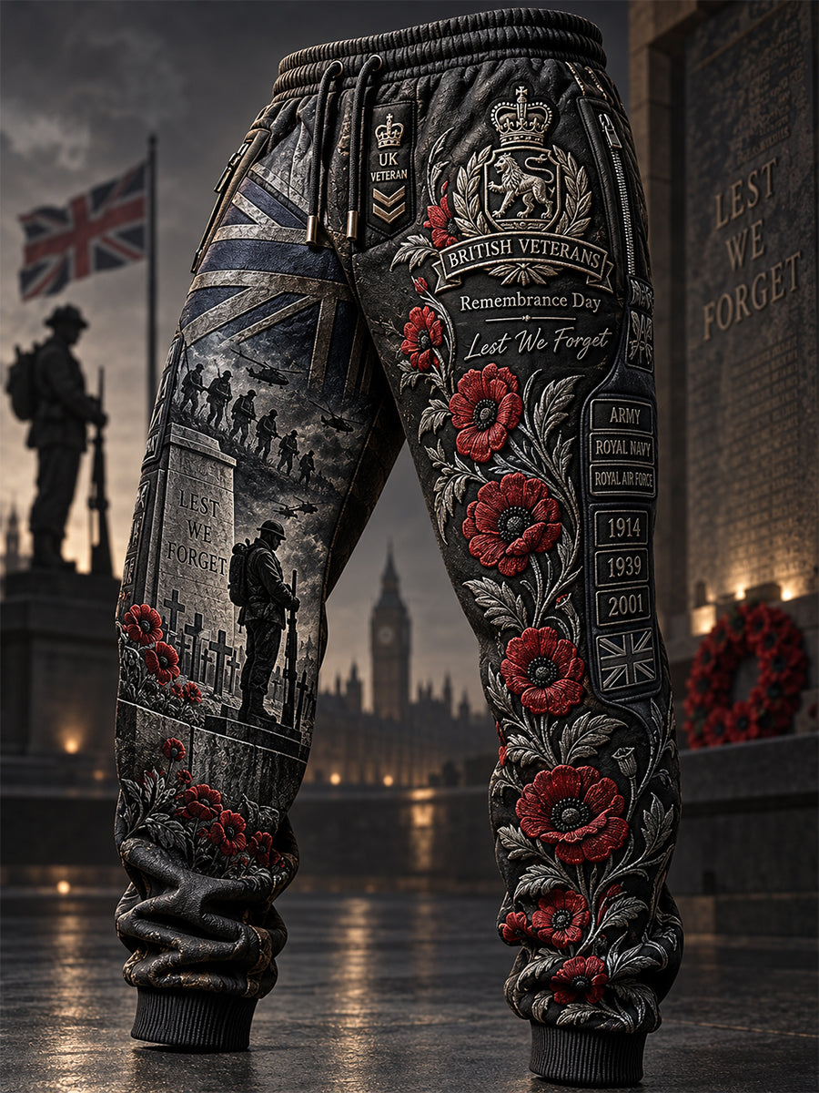 Men's Remembrance Day Lest We Forget Pants