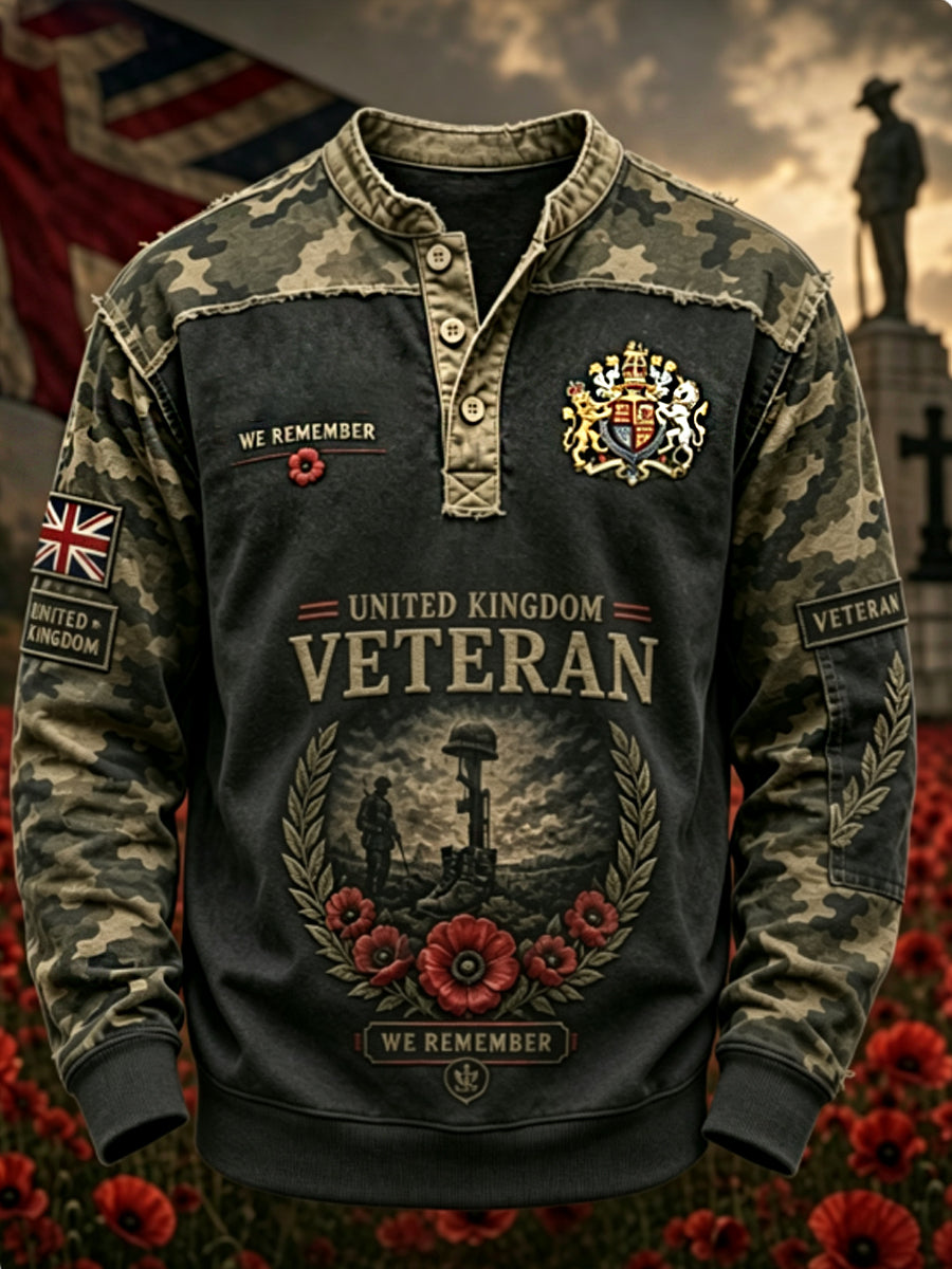 Men's Remembrance Day Lest We Forget Long Sleeve T-Shirt