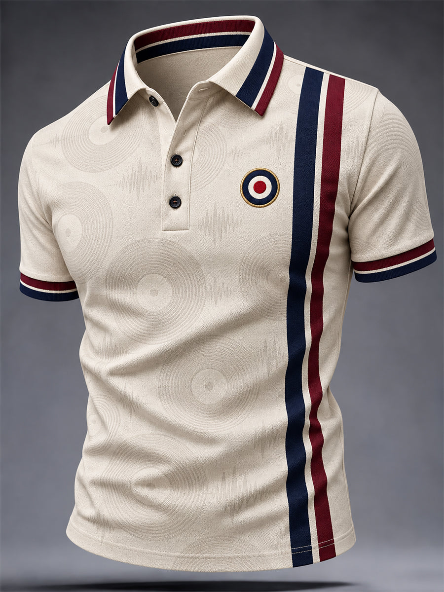 Men's Mods Culture UK Music Lover Business Style Printed polo shirt