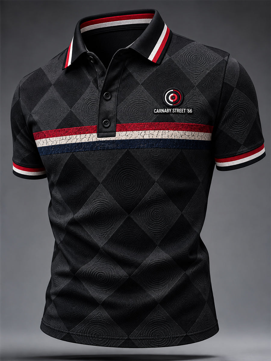 Men's Mods Culture UK Music Lover Business Style Printed polo shirt