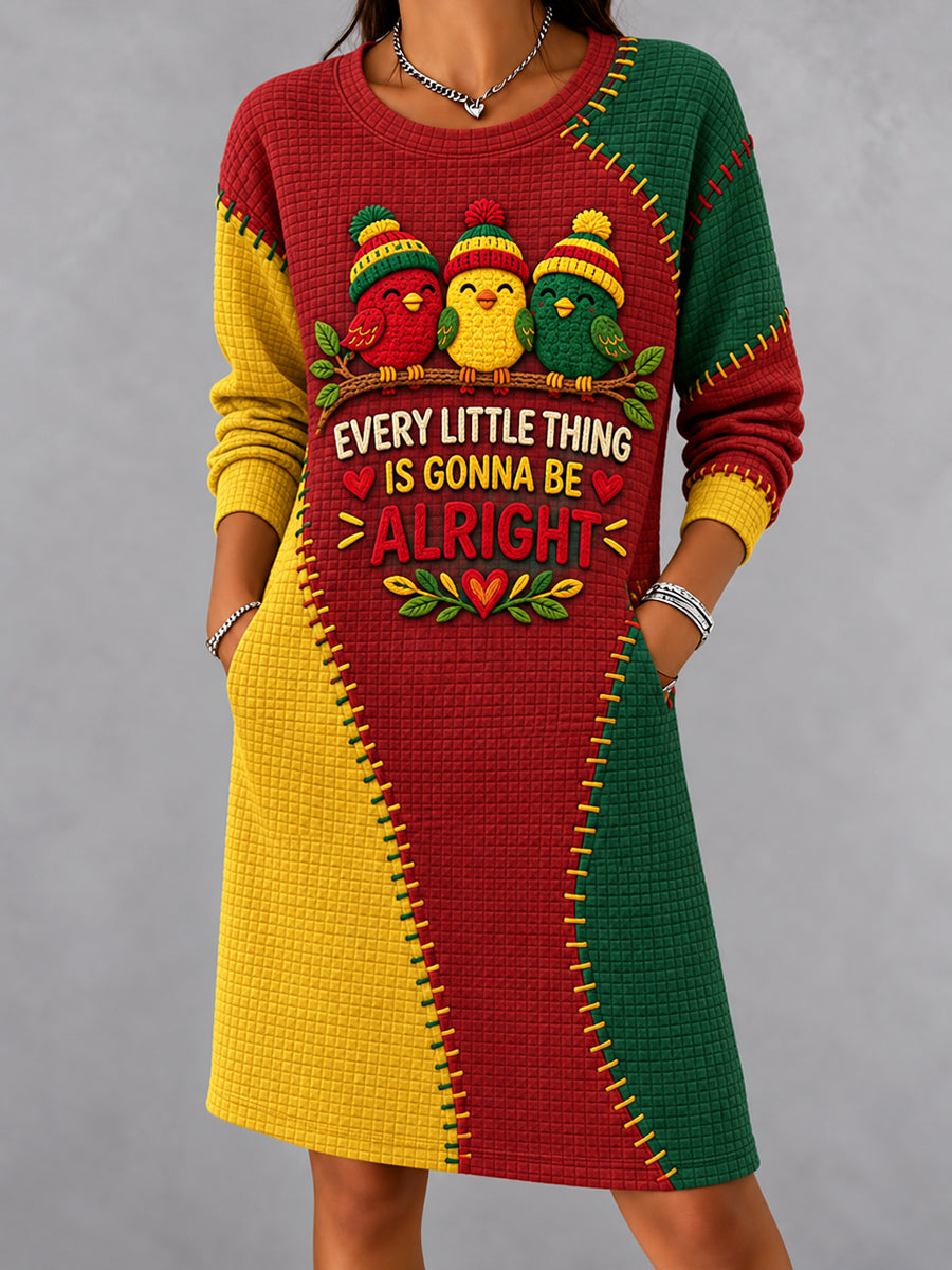 Women's EVERY LITTLE THING IS GONNA BE ALRIGHT Art Printed Long Skirt