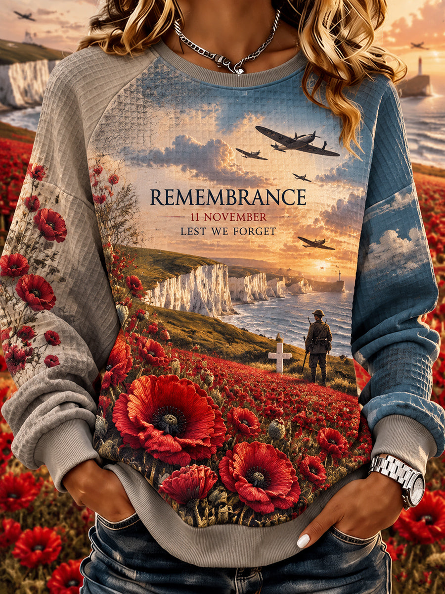 Women's British Remembrance Day Printed Sweatshirt