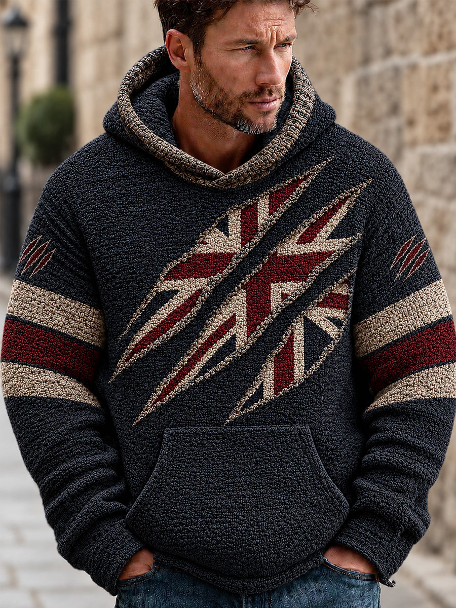 Men's UK Flag Print Casual Hoodie
