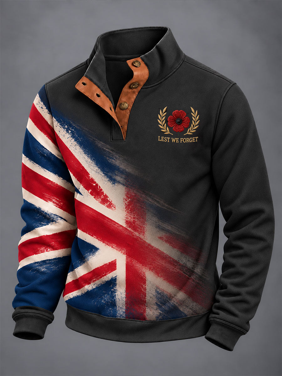 Men's Remembrance Day Four-button Hoodie