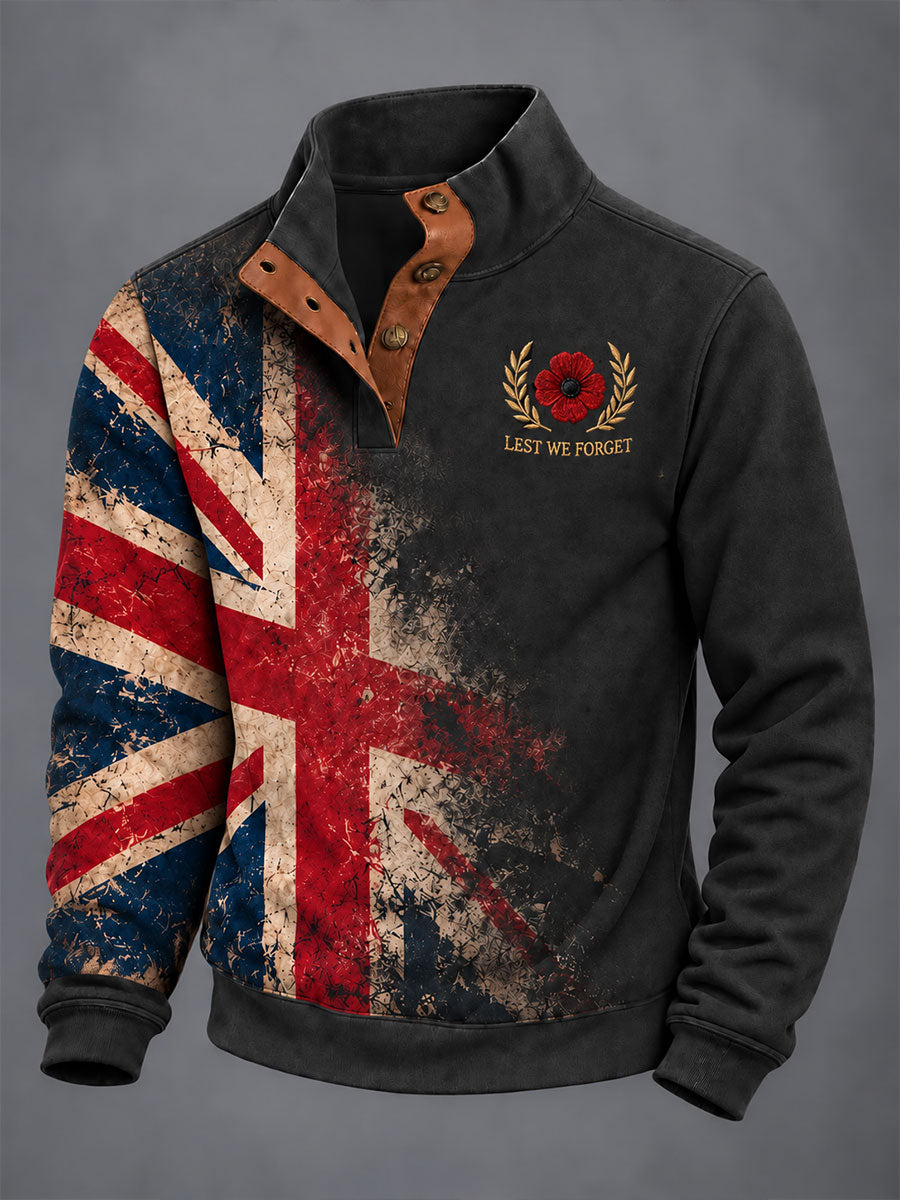Men's Remembrance Day Four-button Hoodie