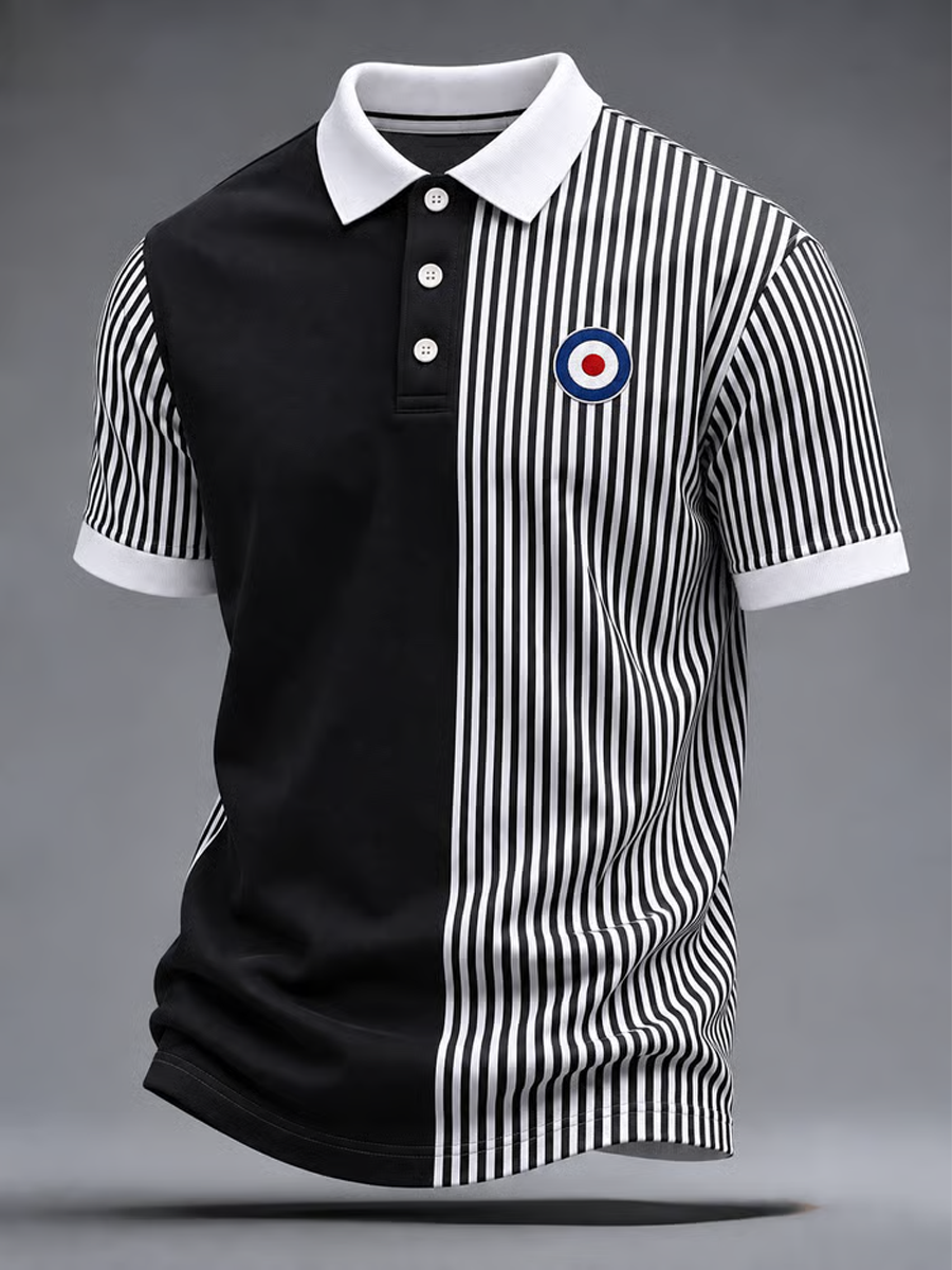 Men's UK Music Lover Mods Art Printed polo shirt