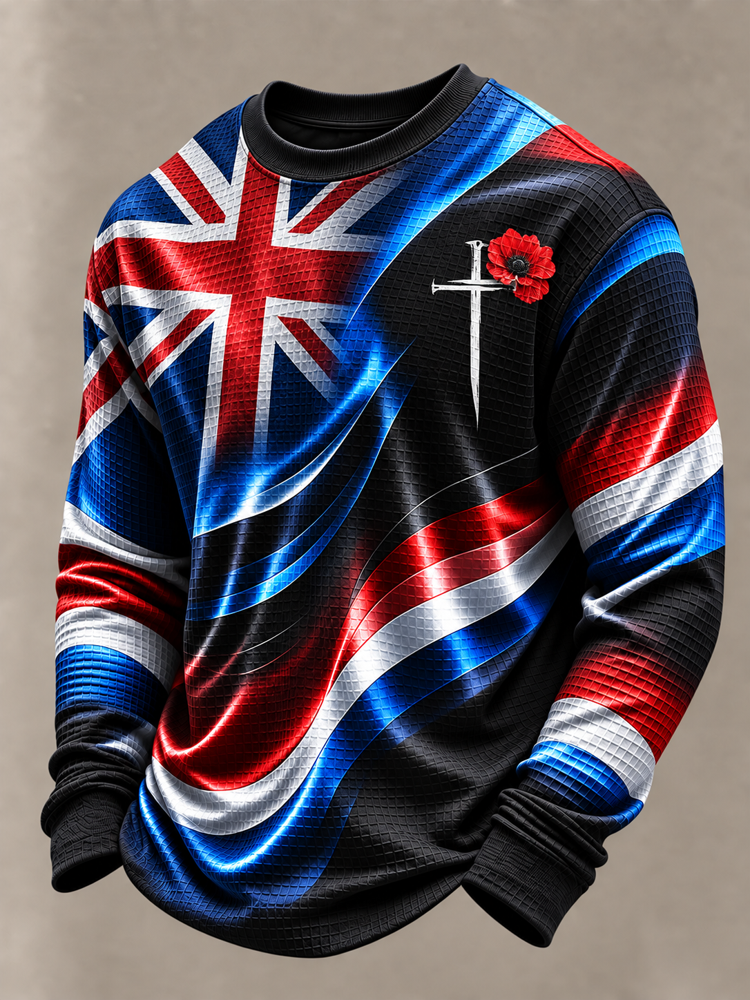 Men's Remembrance Day Waffle Sweatshirt