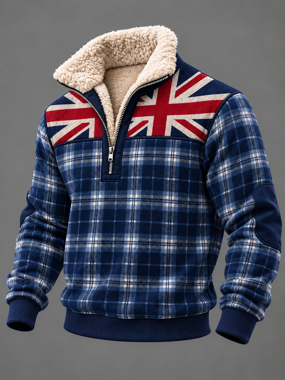Men's Remembrance Day Plush Stand Collar Shirt
