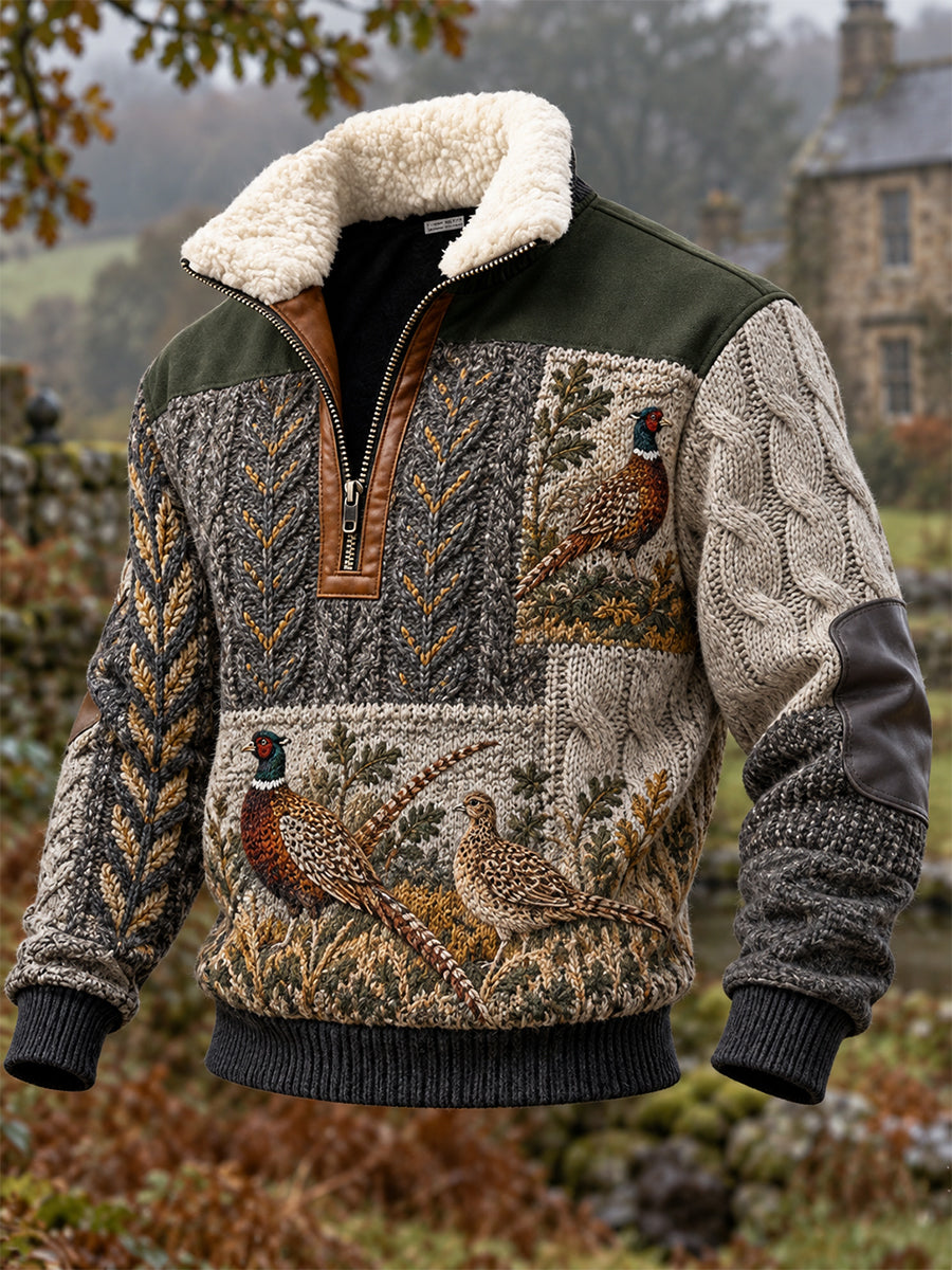 Men's British Hunting Season Casual Zip-Up Hoodie