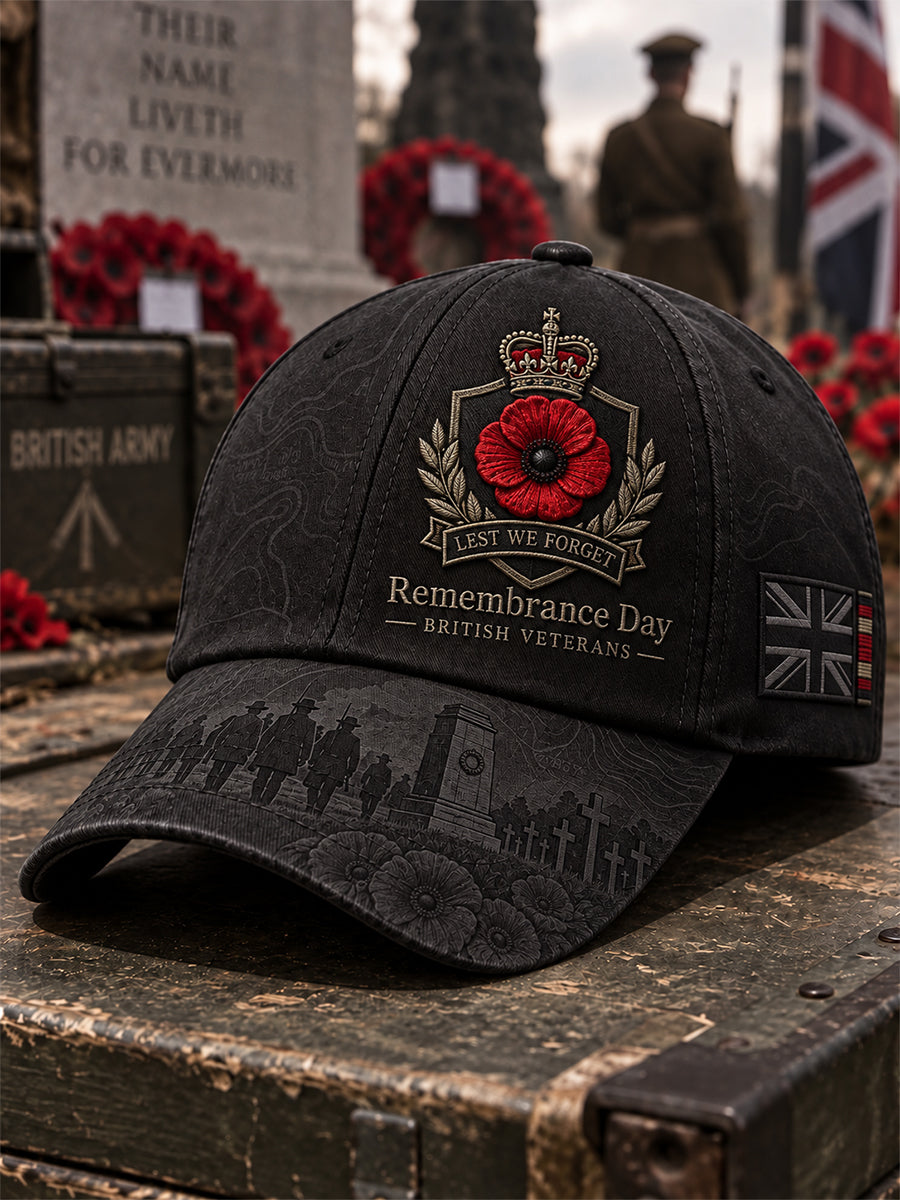 Unisex British Veteran Printed Hat