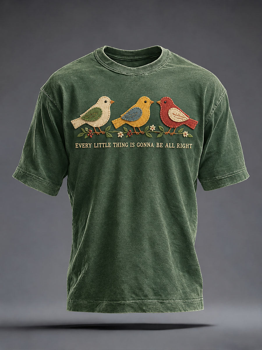 Men's Every Little Thing Is Gonna Be All Right Washed T-Shirt