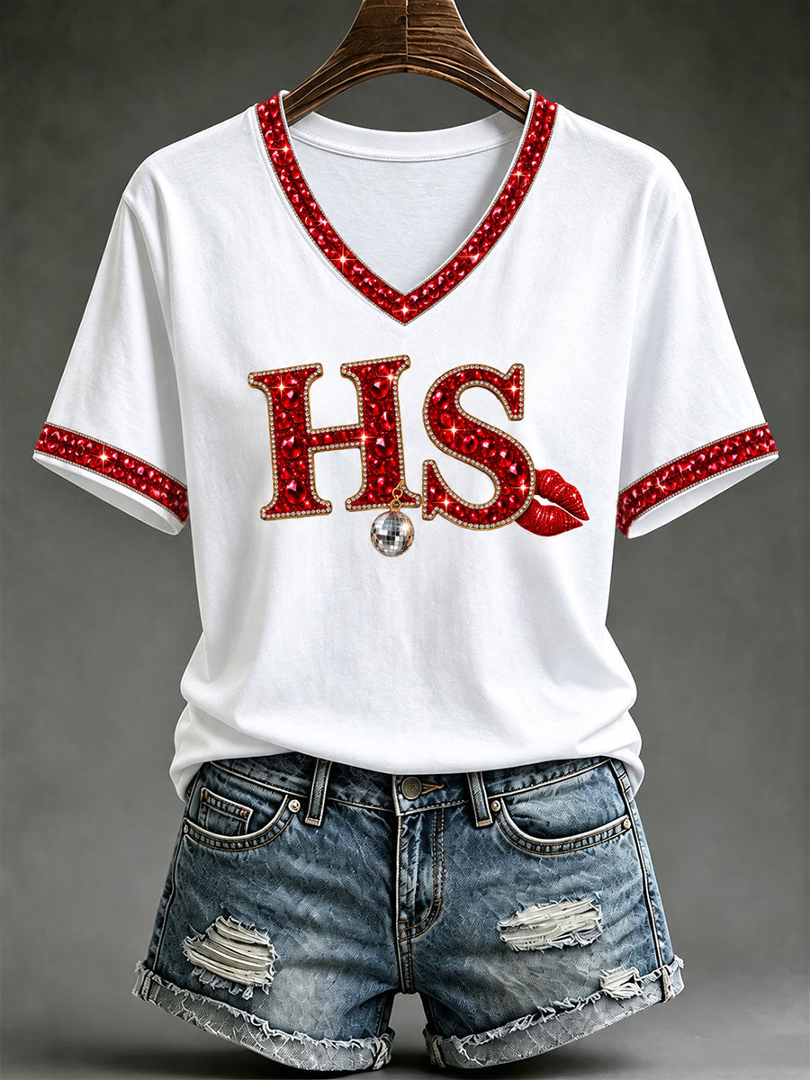 Women's HS Print Short-sleeved T-shirt