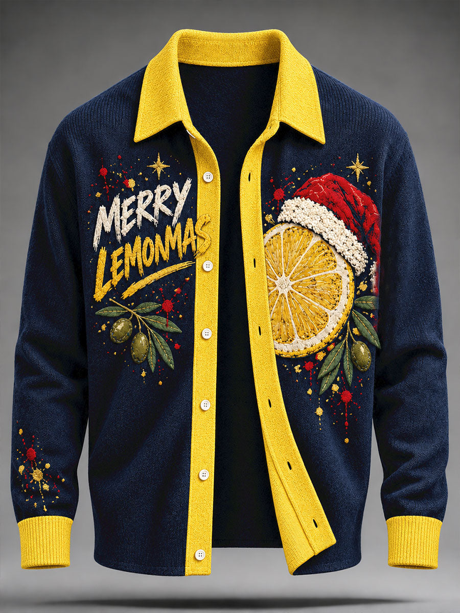 Unisex UK Music Lover Christmas Art Printed Coat