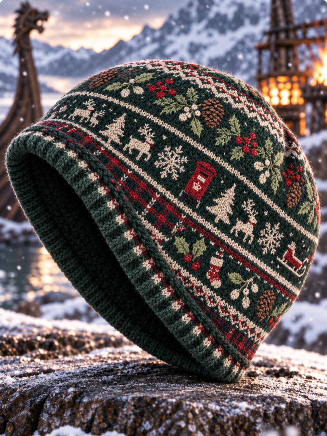 Unisex British Christmas-style hat