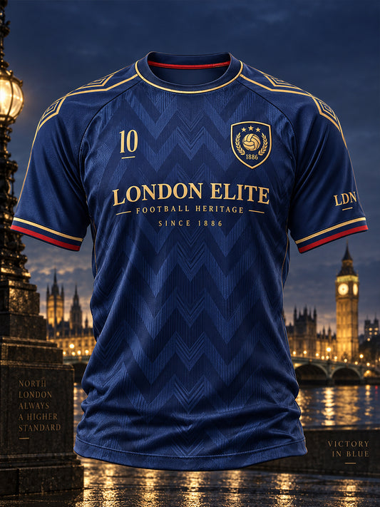 Men's Short-Sleeve Raglan T-Shirt With Soccer-Themed Print