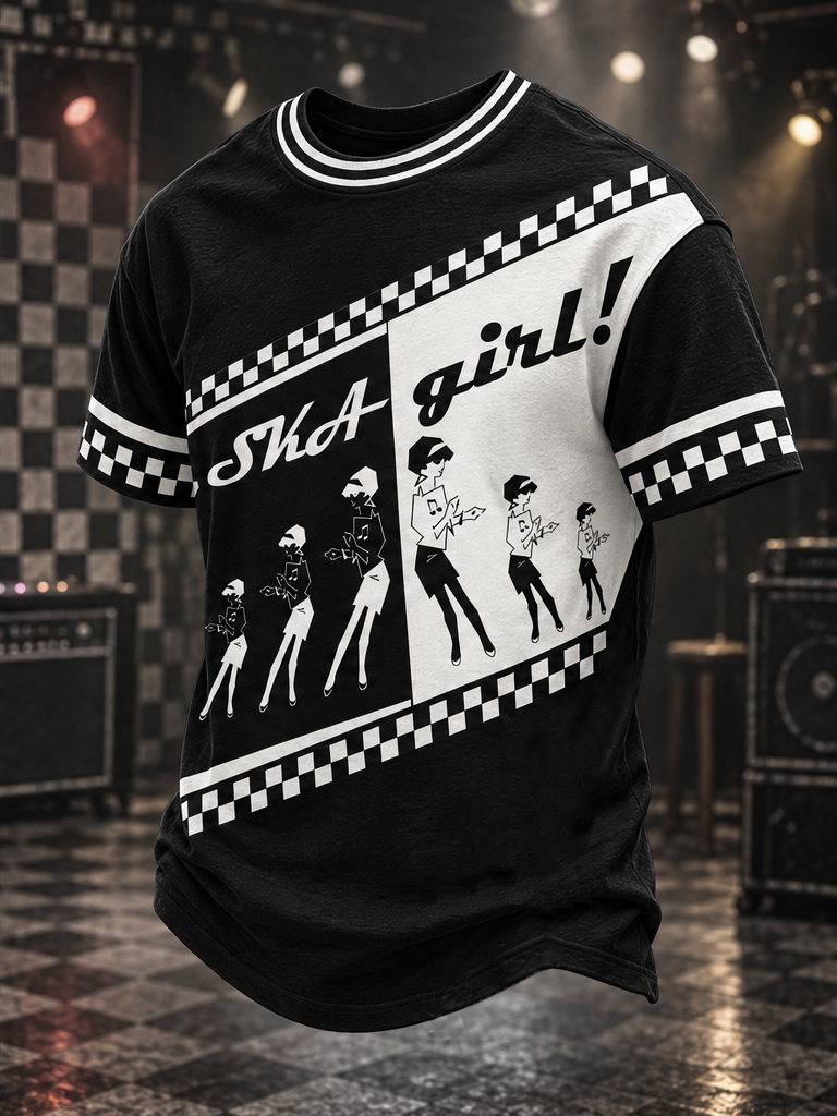Men's Ska Revival Style Printed Short Sleeves T-shirt