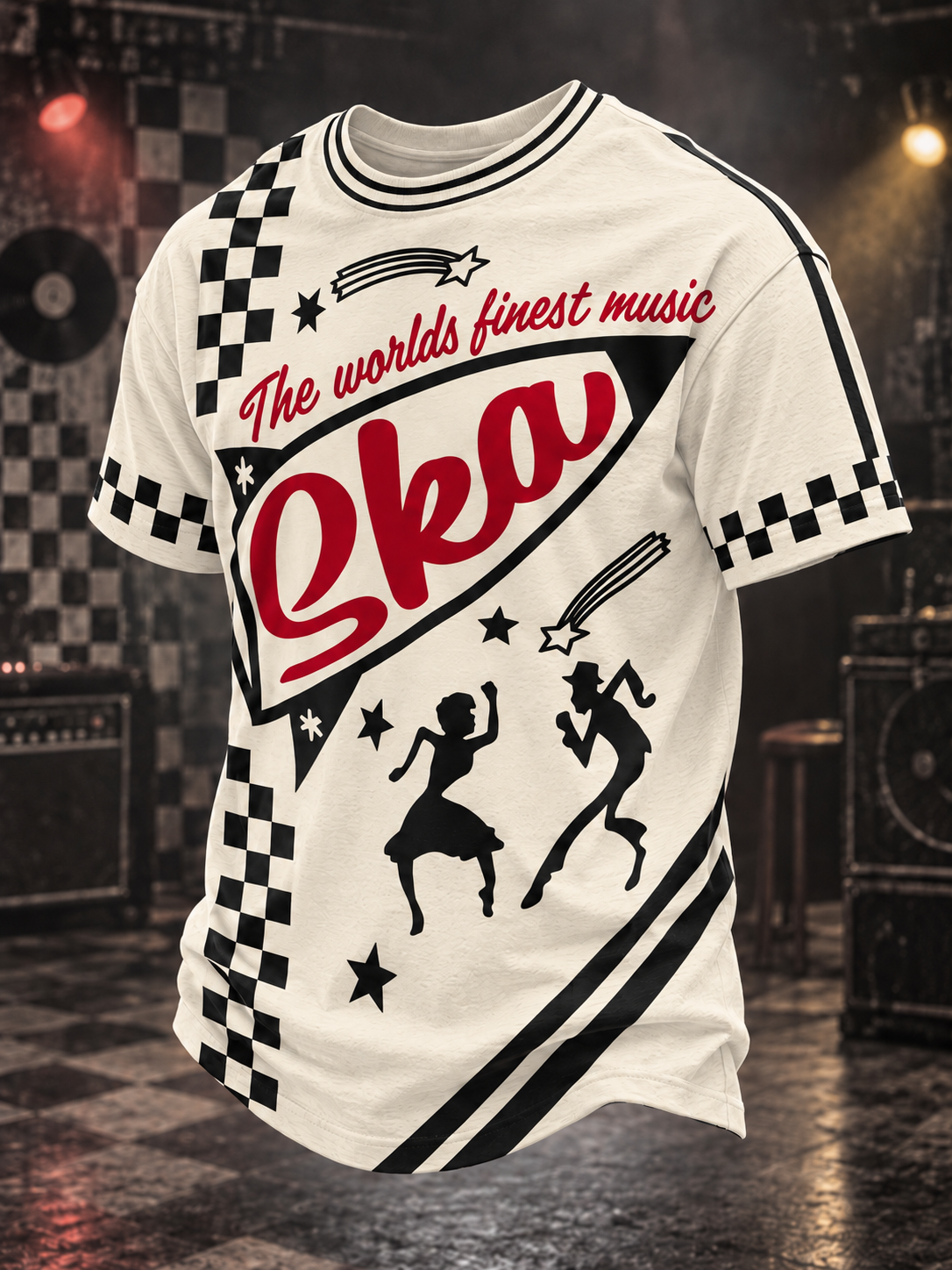 Men's Ska Revival Style Printed Short Sleeves T-shirt
