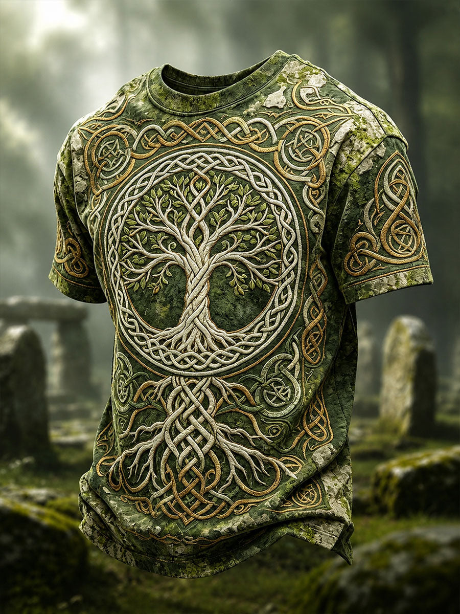 Men's Celtic Print Casual T-shirt