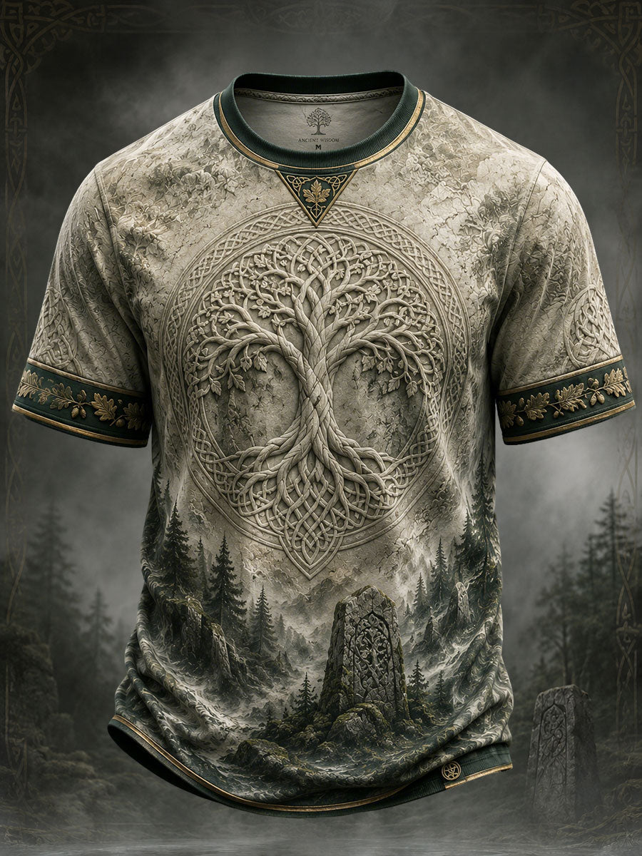 Men's Celtic Print Casual T-Shirt