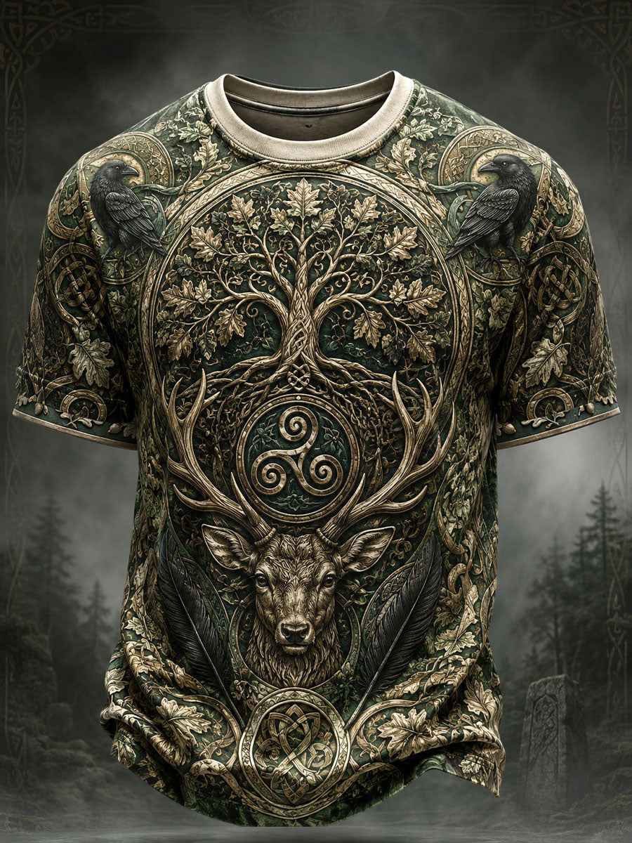 Men's Celtic Print Casual T-Shirt