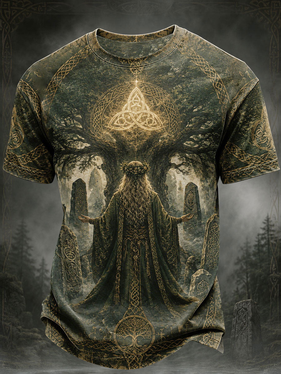 Men's Celtic Print Casual T-Shirt