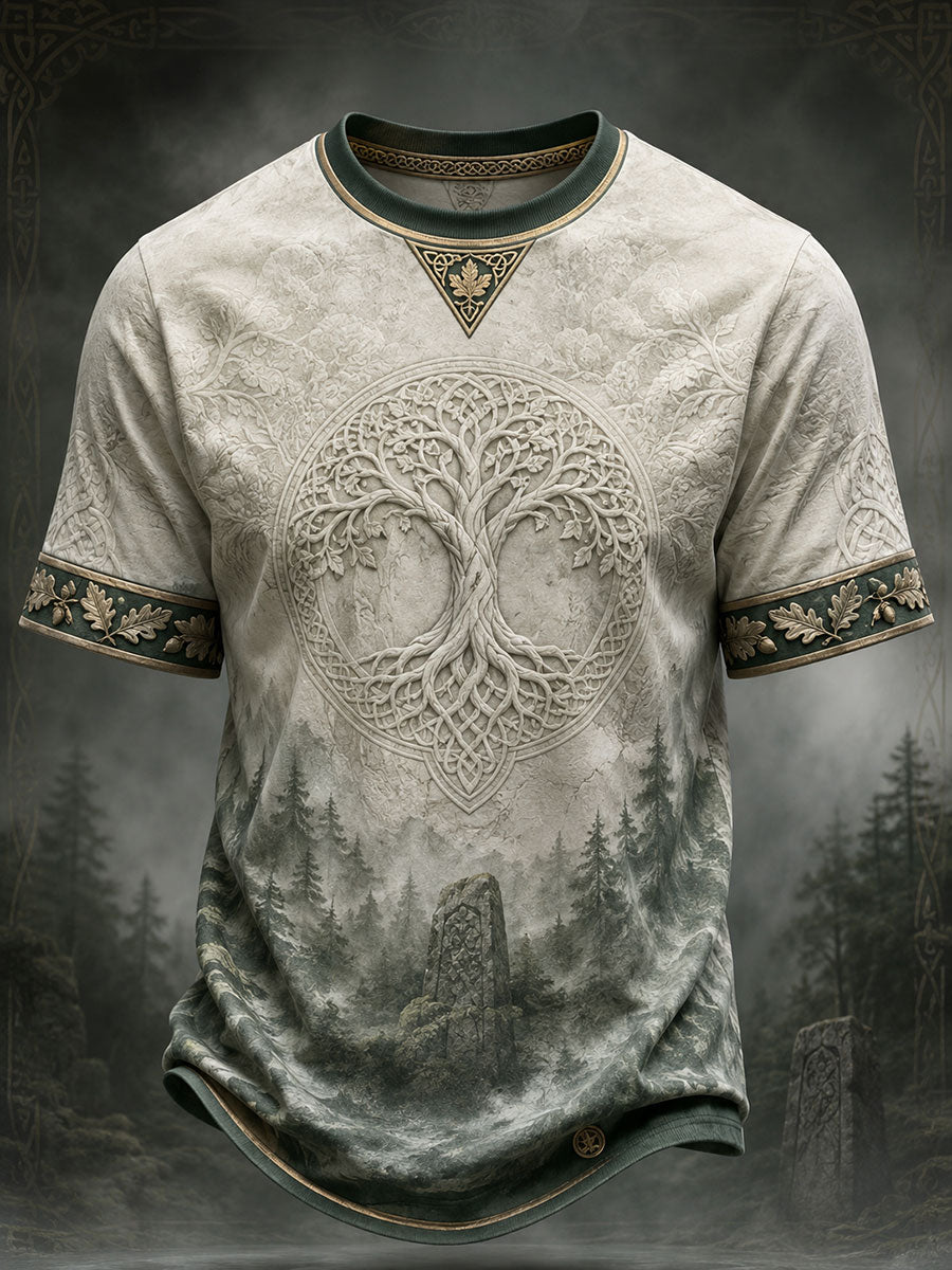 Men's Celtic Print Casual T-Shirt