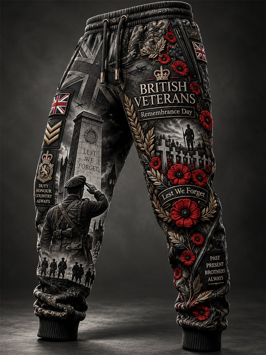 Men's Remembrance Day Lest We Forget Athletic Pants