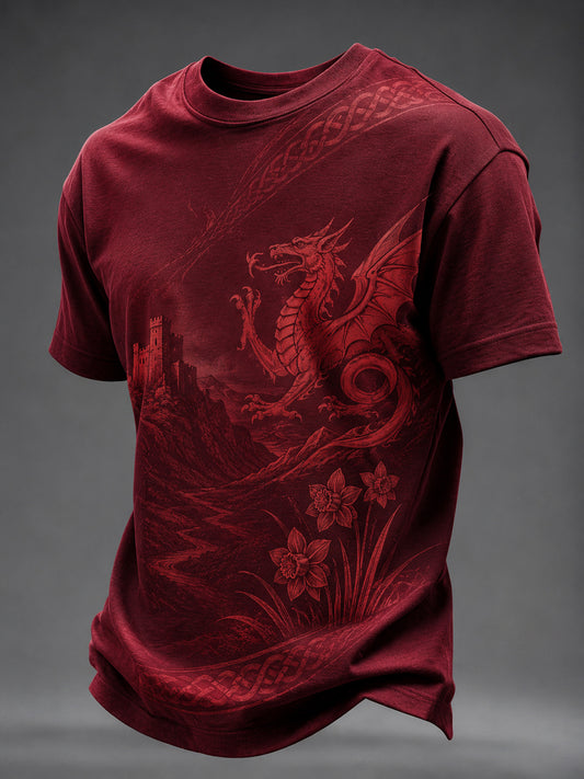Men's Welsh Dragon Printed T-shirt
