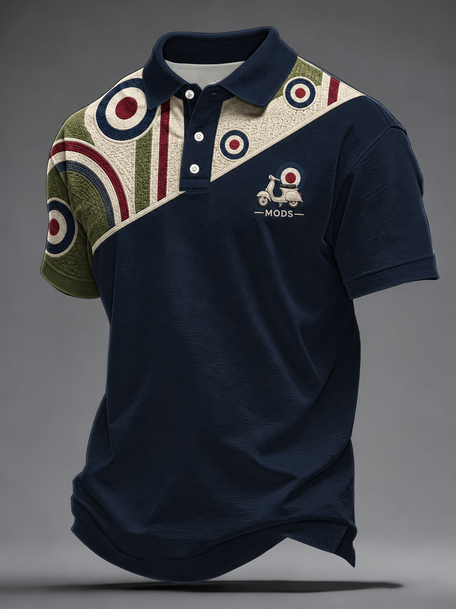 Men's UK Music Lover Mods Culture Printed polo shirt