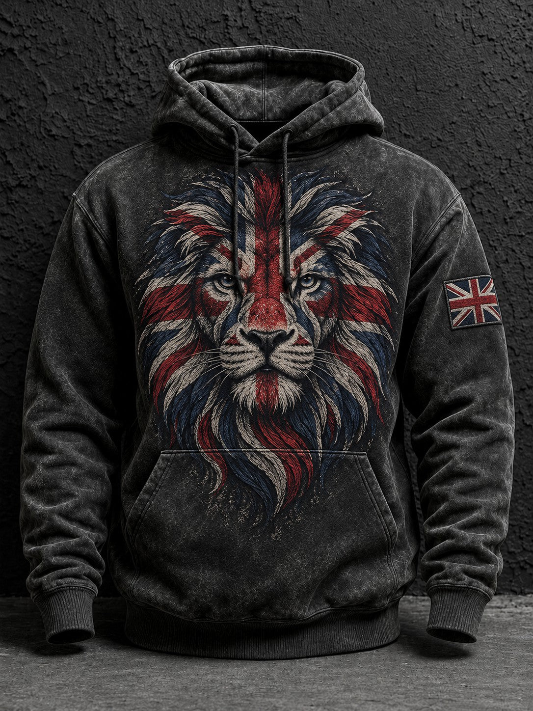 Men's British Lion Printed Hoodie