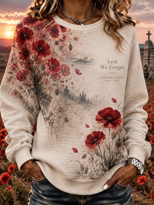 Women's British Remembrance Day Printed Sweatshirt