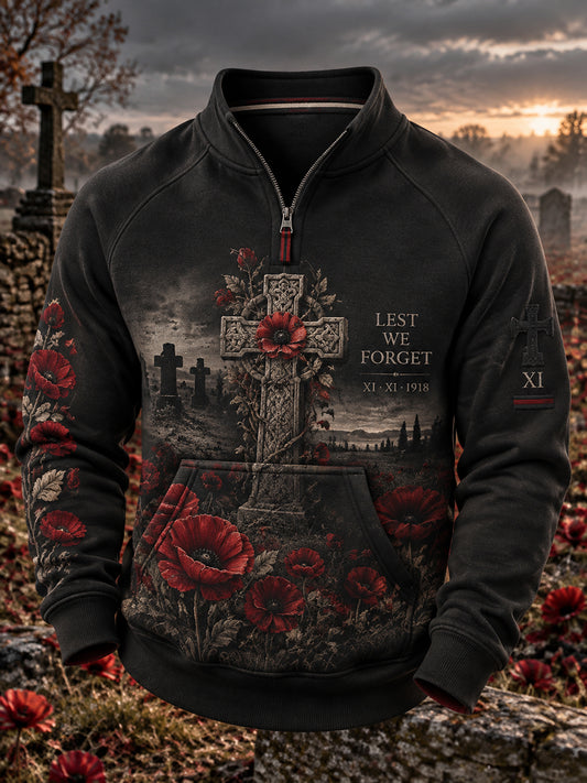 Men's British Remembrance Day Printed Hoodie