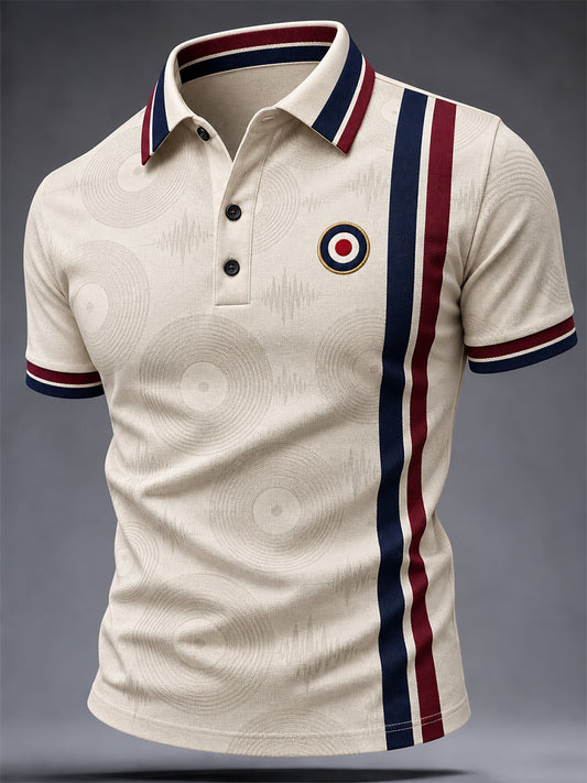 Men's Mods Culture UK Music Lover Business Style Printed polo shirt
