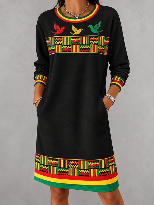 Women's EVERY LITTLE THING IS GONNA BE ALRIGHT Art Printed Long Skirt
