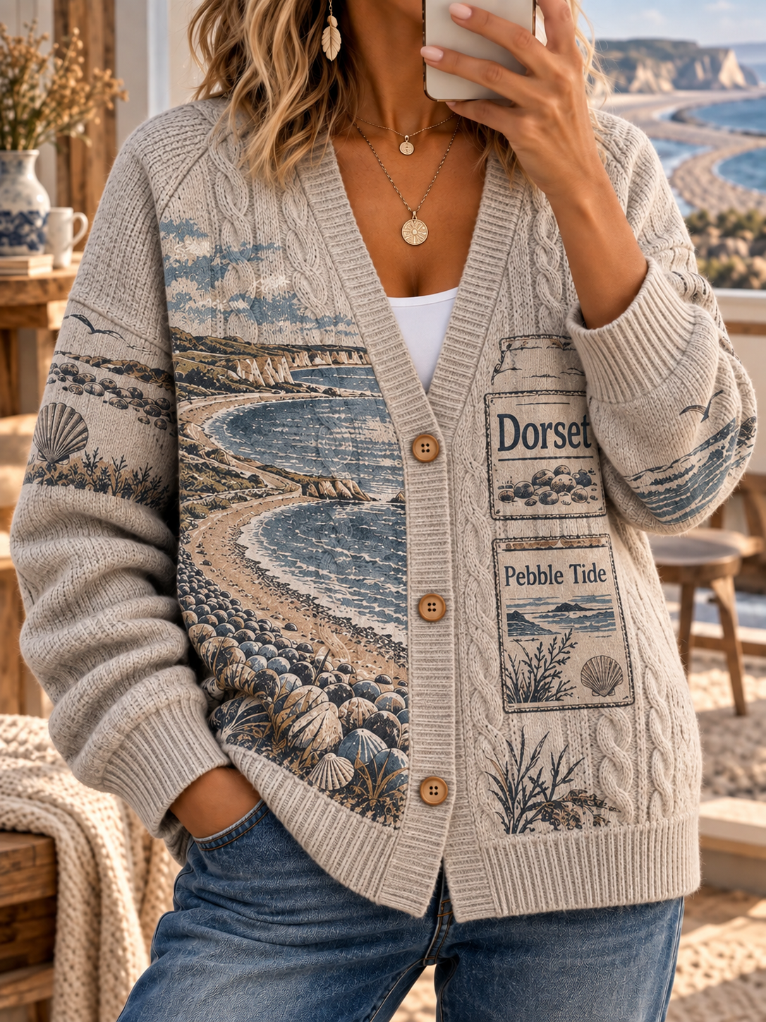 Women’s UK Dorset Faux Wool Cardigan