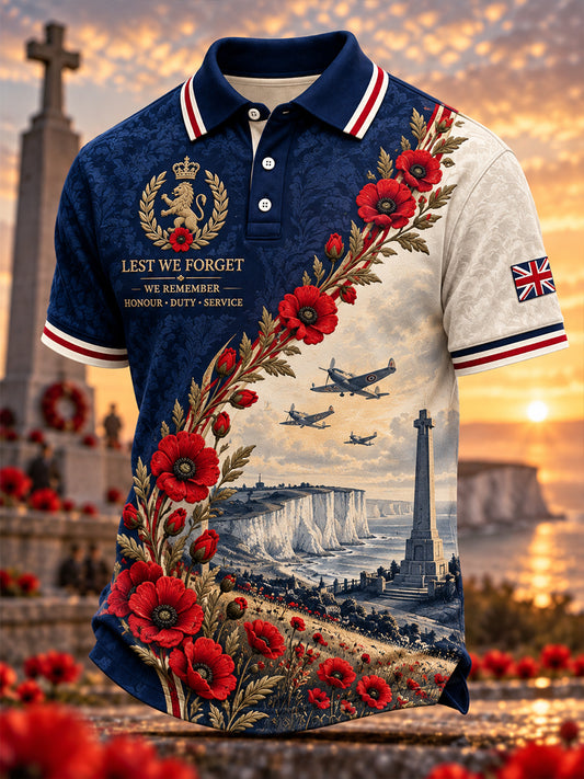 Men's British Veterans Remembrance Day Short Sleeve Shirt
