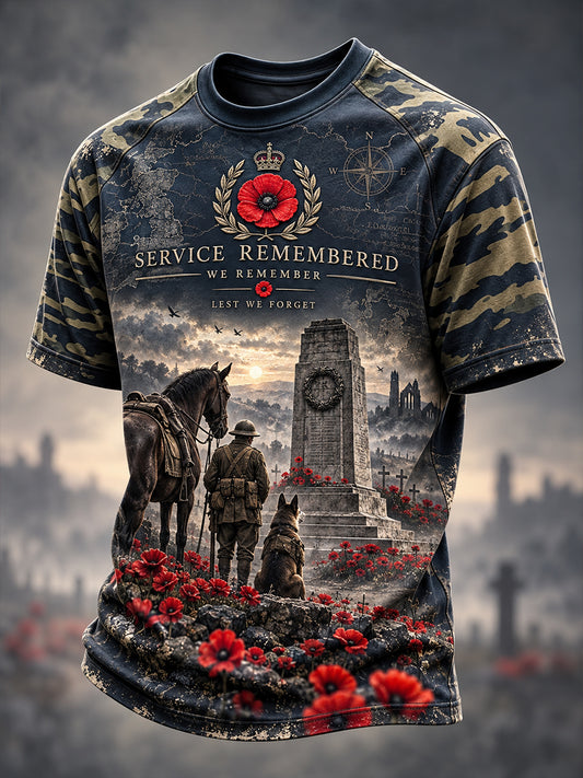 Men's British Veterans Remembrance Day Short Sleeve T-Shirt