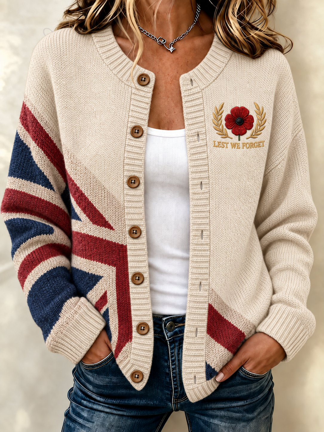 women's Remembrance Day Cardigan