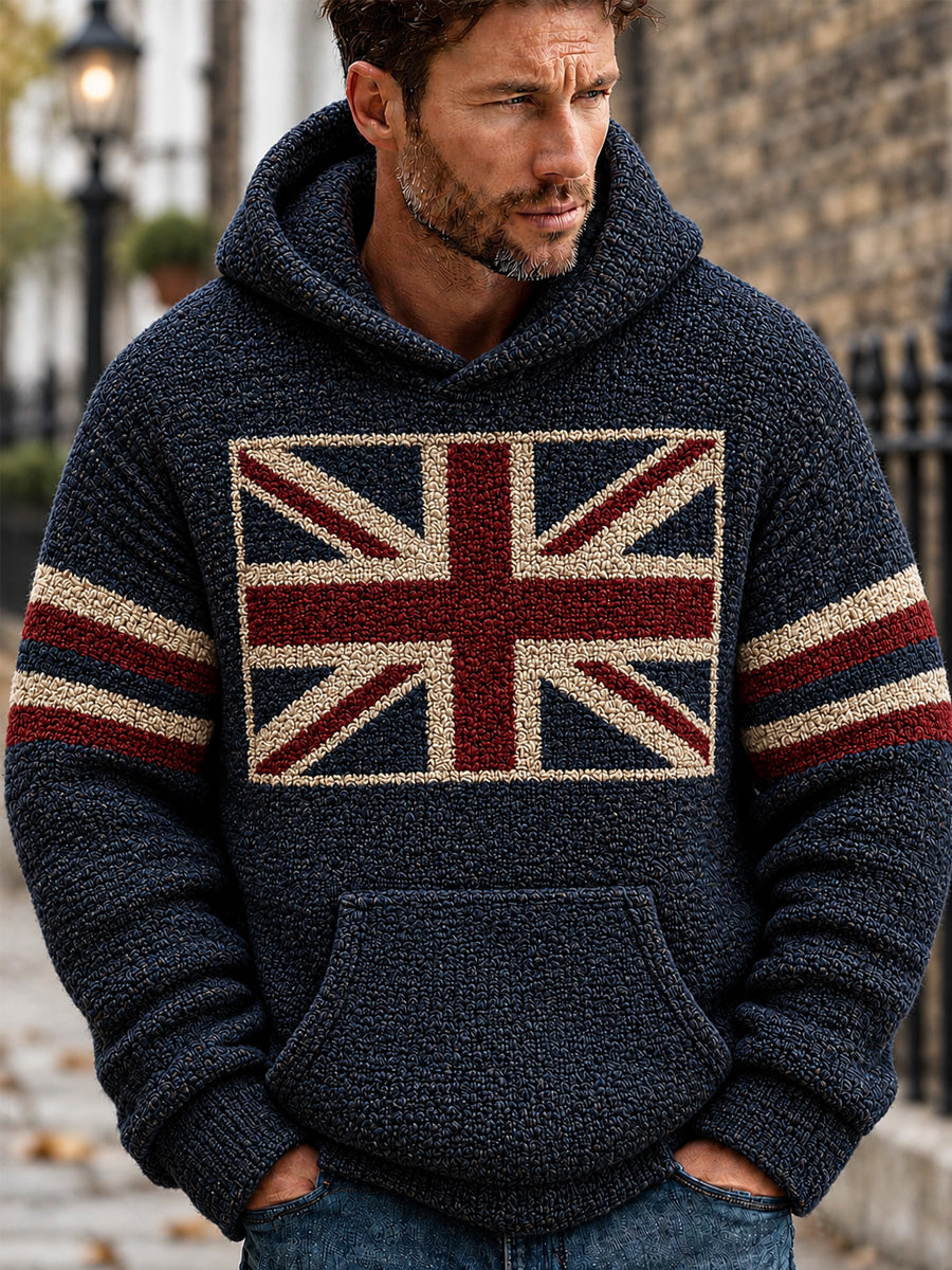 Men's UK Flag Print Casual Hoodie