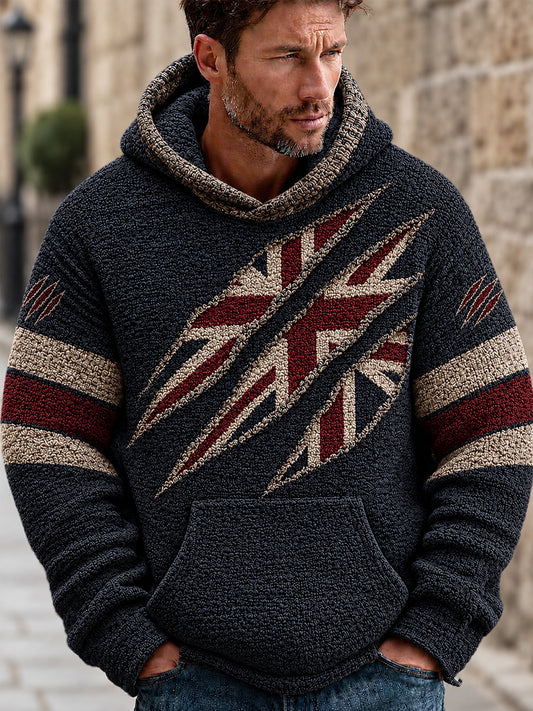 Men's UK Flag Print Casual Hoodie