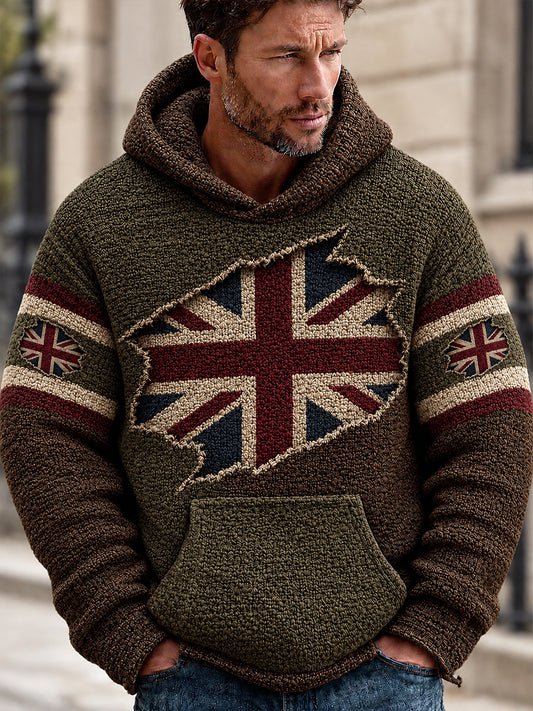 Men's UK Flag Print Casual Hoodie