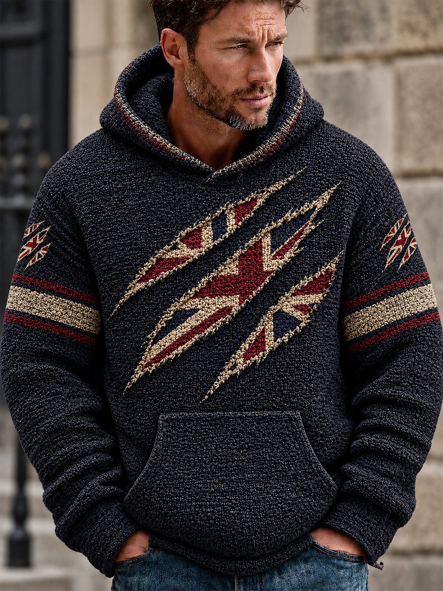 Men's UK Flag Print Casual Hoodie