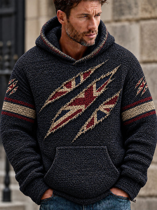 Men's UK Flag Print Casual Hoodie