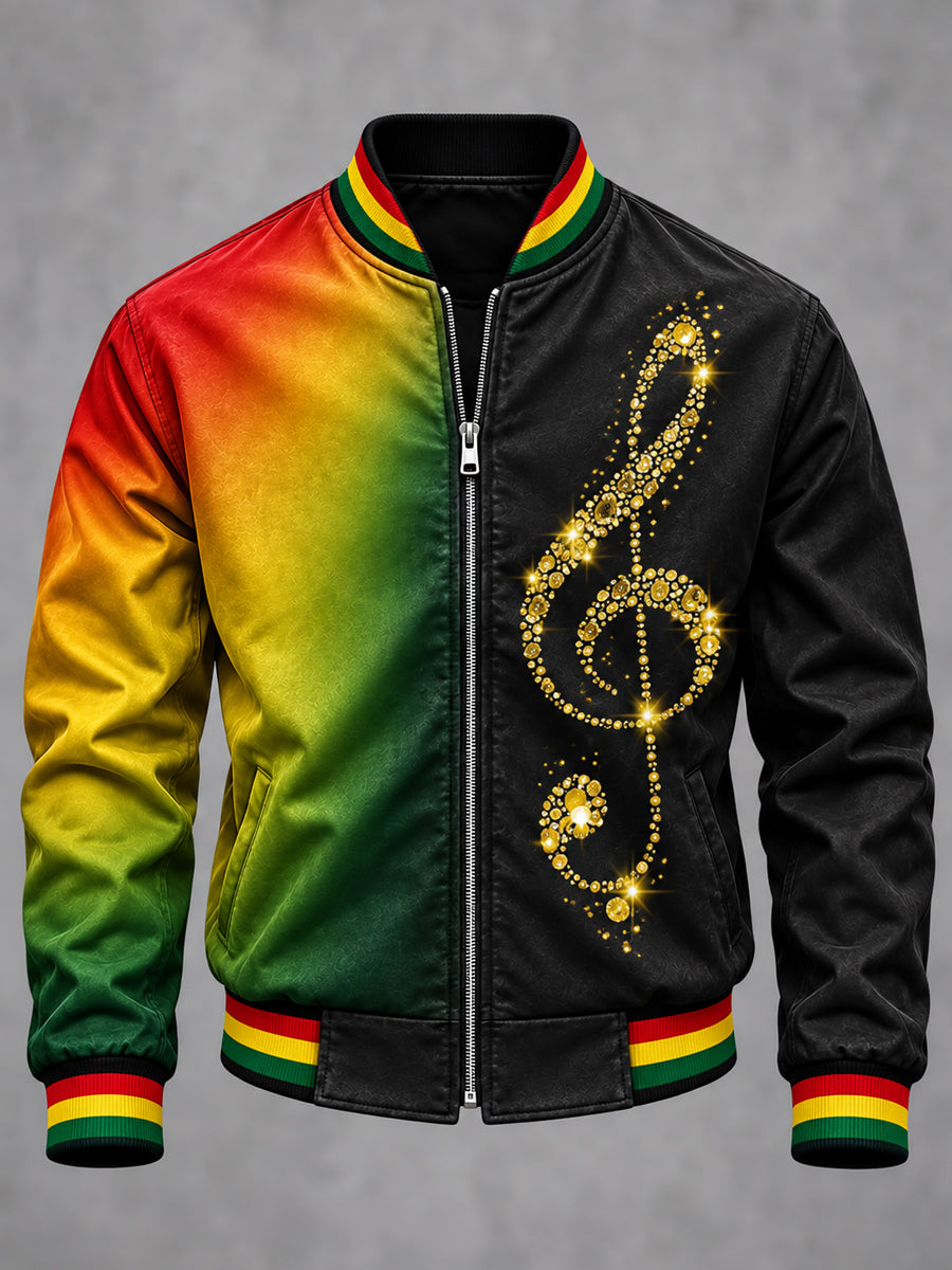 Men's EVERY LITTLE THING IS GONNA BE ALRIGHT Art Printed Jacket Coat
