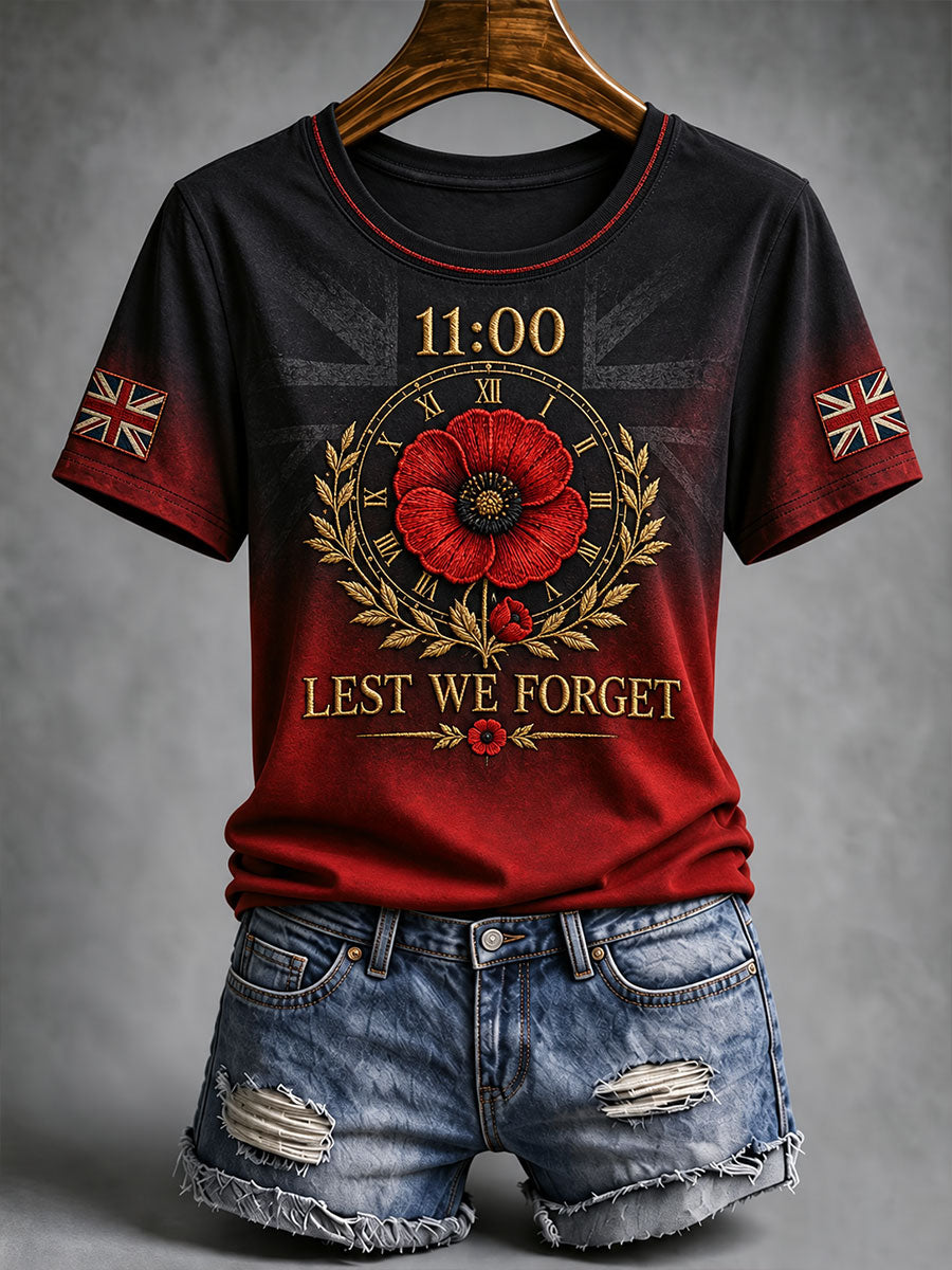 Women's Lest We Forget Print T-shirt