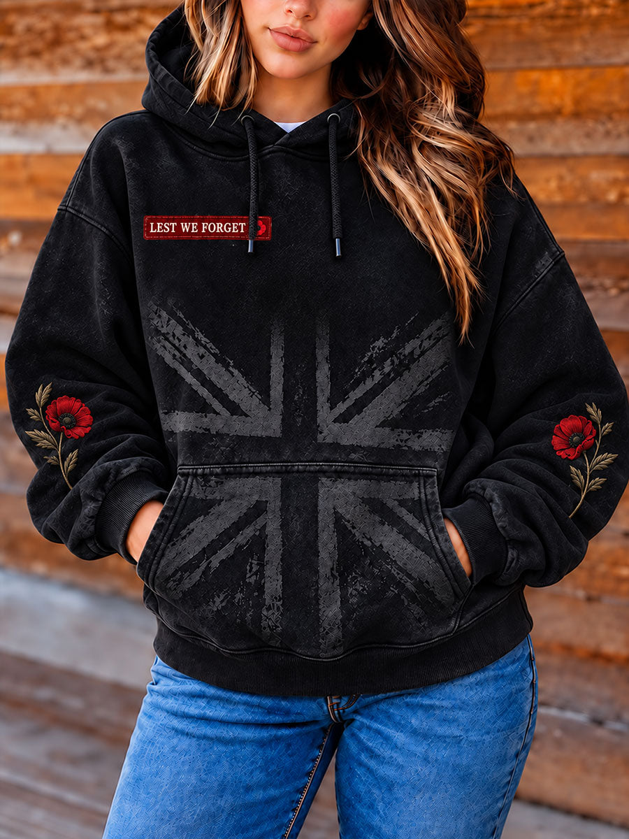 Women's Lest We Forget Print Hoodie
