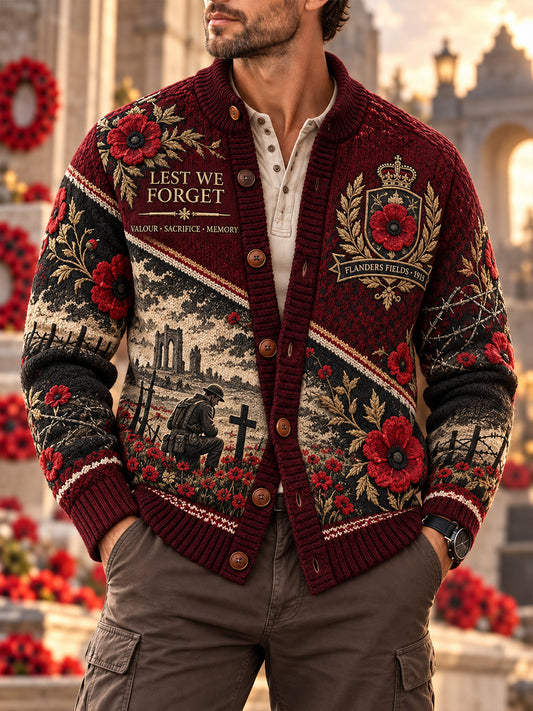 Men's British Veterans Remembrance Day Imitation Sweater