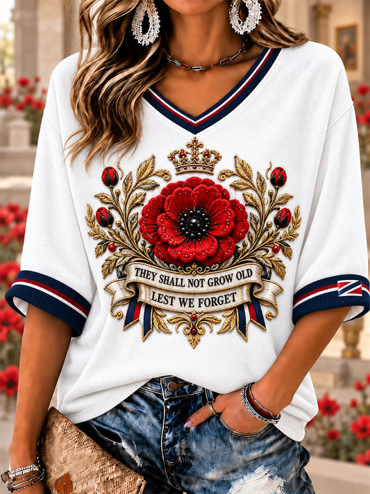Women's Remembrance Day Lest We Forget T-shirt